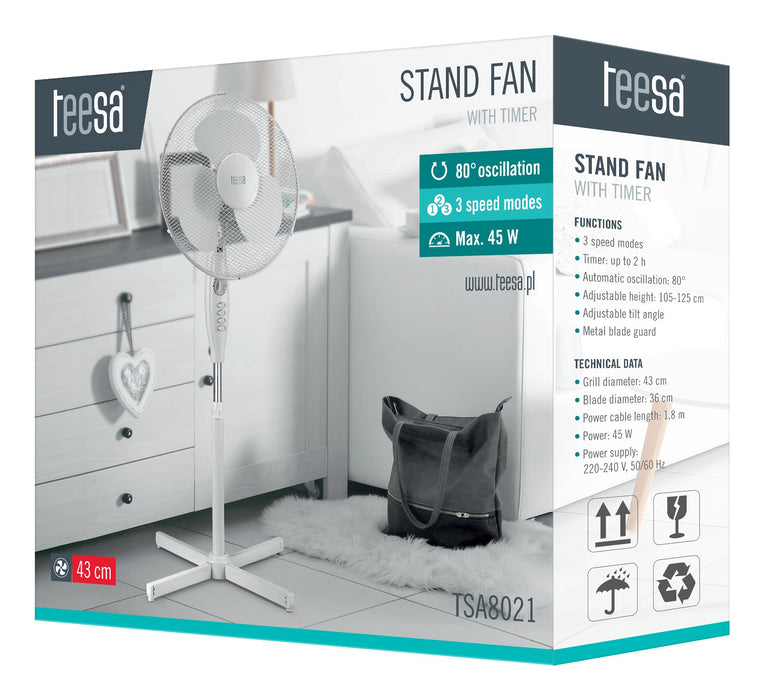 EAN 5901890030311 - Teesa TSA8021 ventilador Blanco imagen 7
