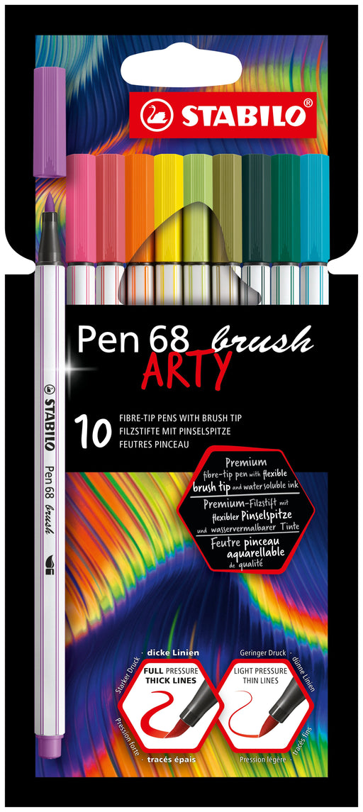 EAN 4006381584111 - STABILO Pen 68 brush ARTY rotulador Colores surtidos 10 pieza(s) imagen 1