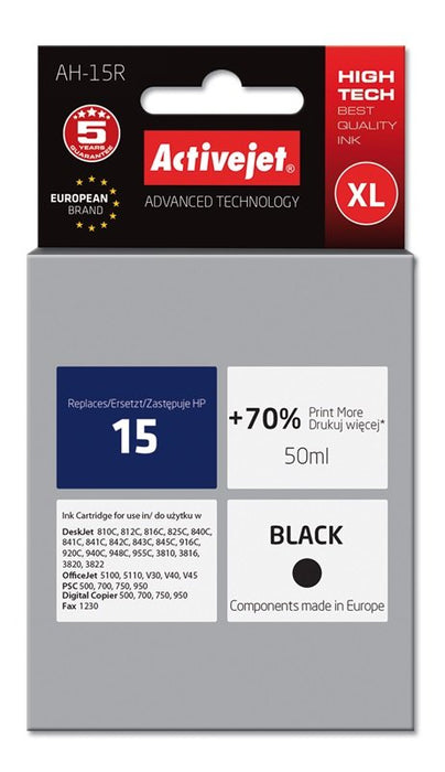 EAN 5904356201447 - Activejet AH-15R cartucho de tinta 1 pieza(s) Compatible Alto rendimiento (XL) imagen 1
