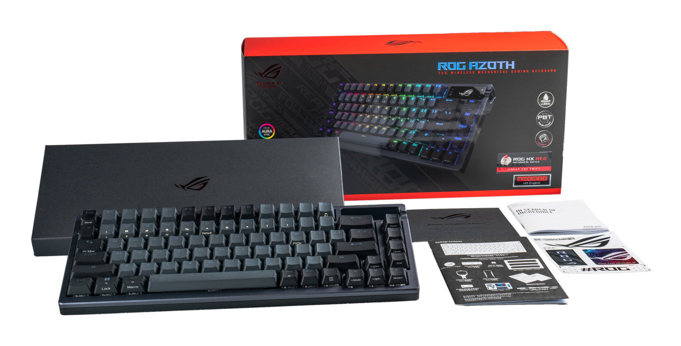 EAN 4711081875246 - ASUS M701 ROG AZOTH/NXRD/FR teclado Juego USB + RF Wireless + Bluetooth AZERTY Francés Negro imagen 9
