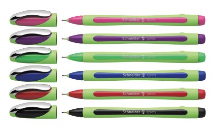 EAN 4004675163066 - Schneider AG Xpress Negro, Azul, Verde, Rosa, Rojo, Violeta Bolígrafo Fino 6 pieza(s) imagen 1