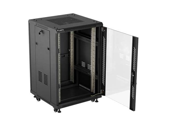 EAN 5901969448269 - Lanberg FF01-6618-12B armario rack 18U Rack o bastidor independiente Negro imagen 6