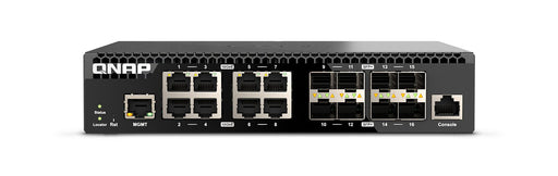 EAN 4711103084311 - QNAP QSW-M3216R-8S8T switch Gestionado L2/L3 10G Ethernet (100/1000/10000) 1U Negro imagen 1