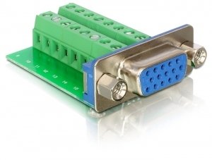 EAN 4043619651702 - DeLOCK Adapter VGA female > Terminal Block 16pin Verde imagen 1