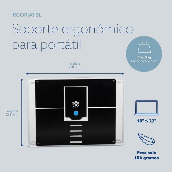EAN 8719274490555 - R-Go Tools RGORIATBL soporte para ordenador portátil Negro 55,9 cm (22") imagen 9