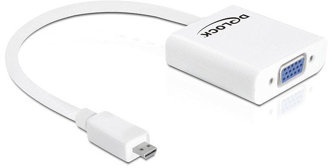 EAN 4043619653478 - DeLOCK 65347 adaptador de cable de vídeo VGA (D-Sub) HDMI tipo D (Micro) Blanco imagen 1