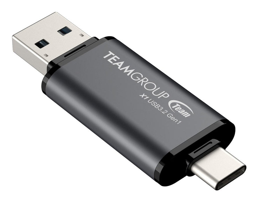EAN 4711430803739 - Team Group X1 USB 3.2 Gen1 unidad flash USB 64 GB USB Type-A / USB Type-C 3.2 Gen 1 (3.1 Gen 1) Negro, Gr imagen 3