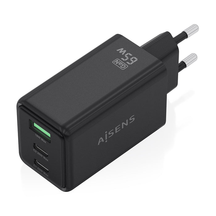 EAN 8435739903957 - AISENS ASCH-65W3P073-BK cargador de dispositivo móvil Cámara digital, GPS, Teléfono móvil, Portátil, Smar imagen 2