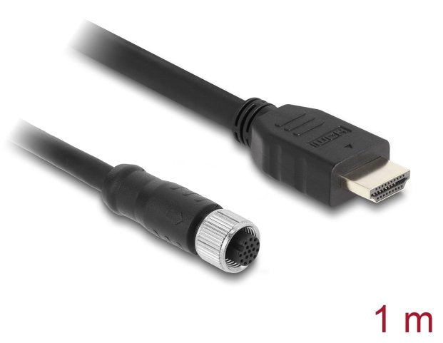 EAN 4043619812172 - DeLOCK 81217 cable para sensor y actuador 1 m M12 HDMI Negro imagen 2