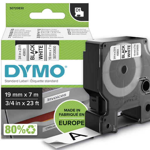 EAN 5411313452137 - DYMO D1 Standard - Black on White - 19mm cinta para impresora de etiquetas Negro sobre blanco imagen 2