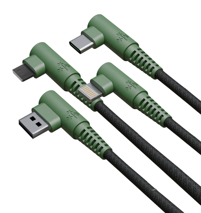 EAN 7798397480491 - Hune AT-ACC-CA-362 cable USB USB 2.0 1,2 m USB A USB C/Micro USB-A/Lightning Verde, Gris, Naranja imagen 4