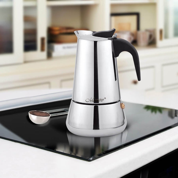 EAN 4820096551684 - Maestro MR-1660 Cafetera italiana 0,3 L Negro, Acero inoxidable imagen 2