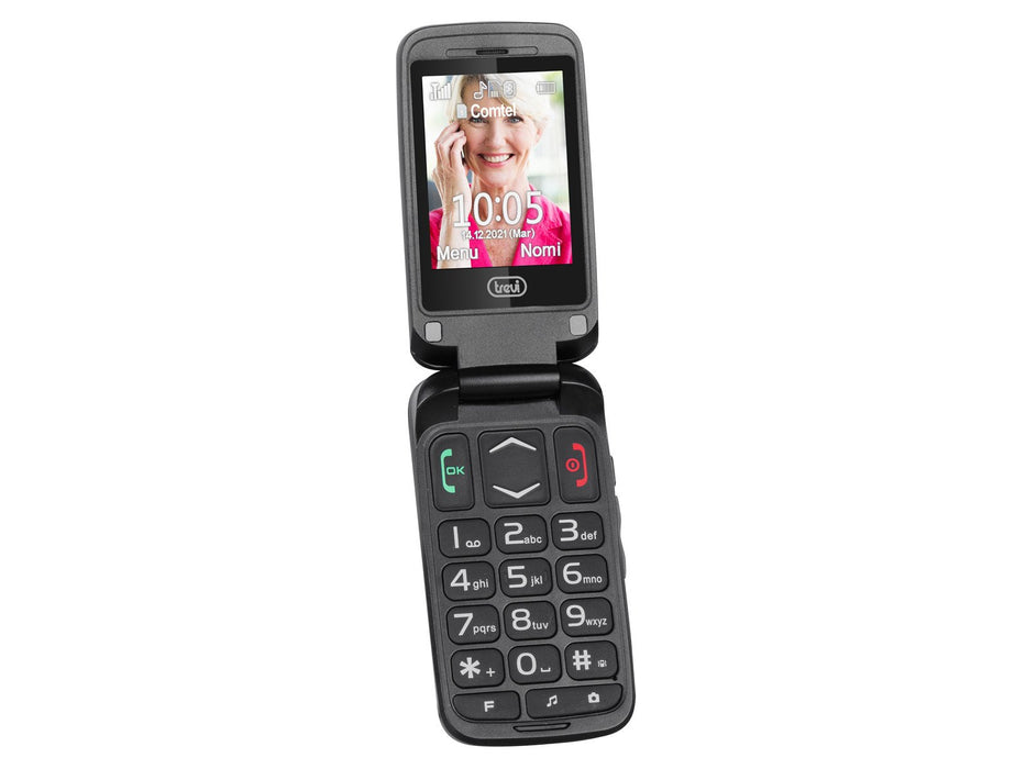 EAN 8011000039657 - Trevi FLEX 50 C 6,1 cm (2.4") 150 g Negro Teléfono para personas mayores imagen 3