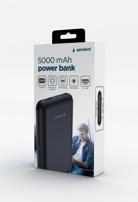 EAN 8716309118620 - Gembird PB05-01 batería externa Ión de litio 5000 mAh Negro imagen 4