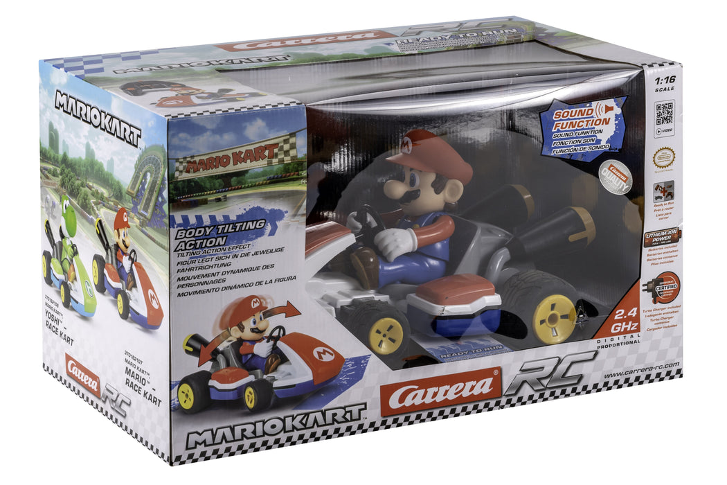 EAN 9003150116448 - Carrera RC 2.4GHz Mario Kart, Mario - Race Kart with Sound modelo controlado por radio Coche Motor eléctr imagen 4