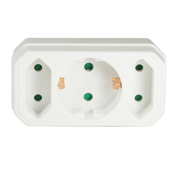 EAN 4052792041514 - LogiLink LPS221 adaptador de enchufe eléctrico Tipo F Tipo C (Euroconcexión) + Tipo F Blanco imagen 3