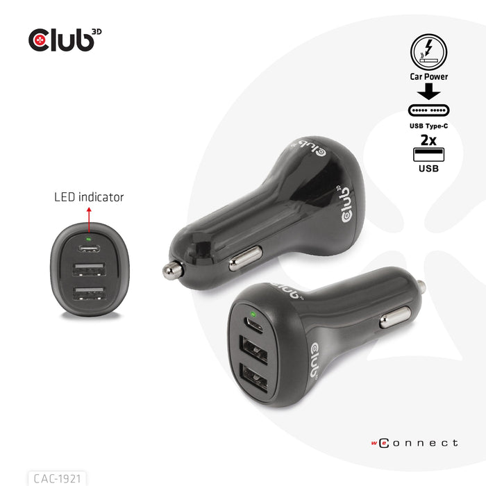 EAN 8719214472788 - CLUB3D CAC-1921 cargador de dispositivo móvil Portátil Negro Encendedor de cigarrillos Auto imagen 6