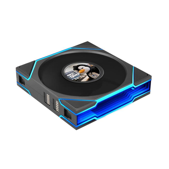 120mm Lian Li Uni Fan Tl Lcd Flex Argb Reverse, Negro, Control Led