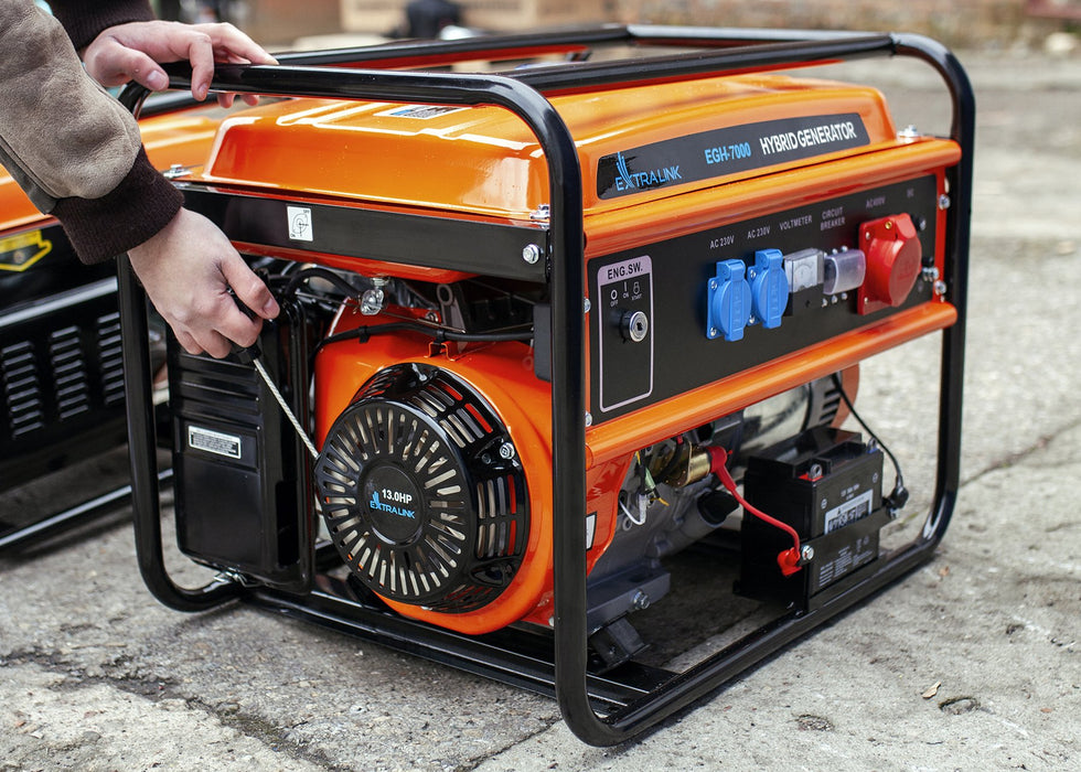 EAN 5905090330714 - Extralink EX.30714 motor-generador 7000 W 25 L Gasolina Negro, Naranja imagen 4