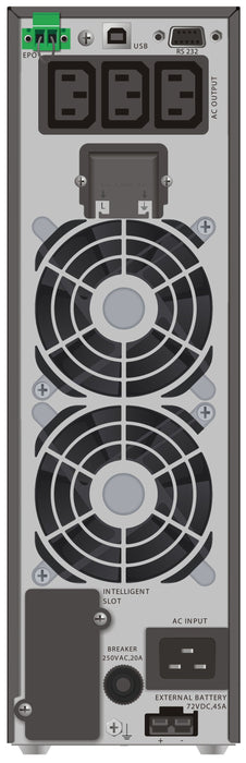 EAN 4260074978353 - PowerWalker VFI 3000 TGS sistema de alimentación ininterrumpida (UPS) Doble conversión (en línea) 3 kVA 2 imagen 2