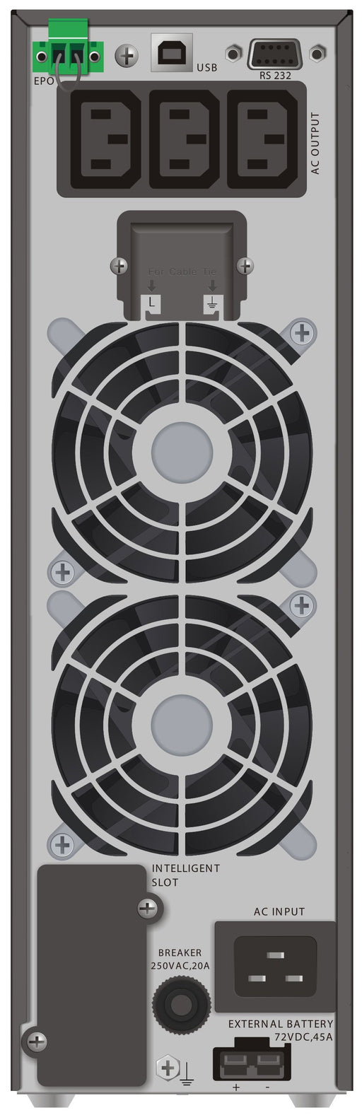 EAN 4260074978353 - PowerWalker VFI 3000 TGS sistema de alimentación ininterrumpida (UPS) Doble conversión (en línea) 3 kVA 2 imagen 2