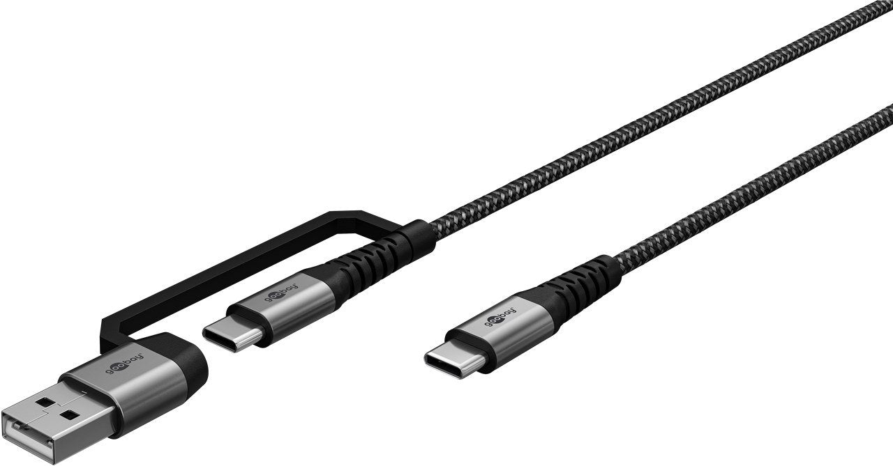 EAN 4040849702785 - Goobay 70277 cable USB USB 2.0 2 m USB C 0,48 Gbit/s 60 W Negro, Gris imagen 1