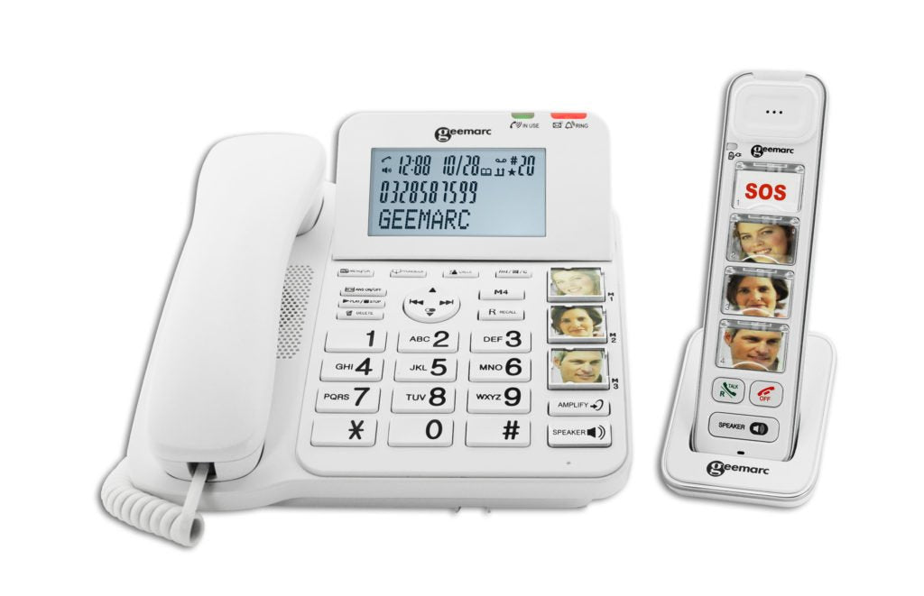 EAN 3521350020809 - Geemarc Telecom Combi-Photo 295 Teléfono DECT/analógico Identificador de llamadas Blanco imagen 2