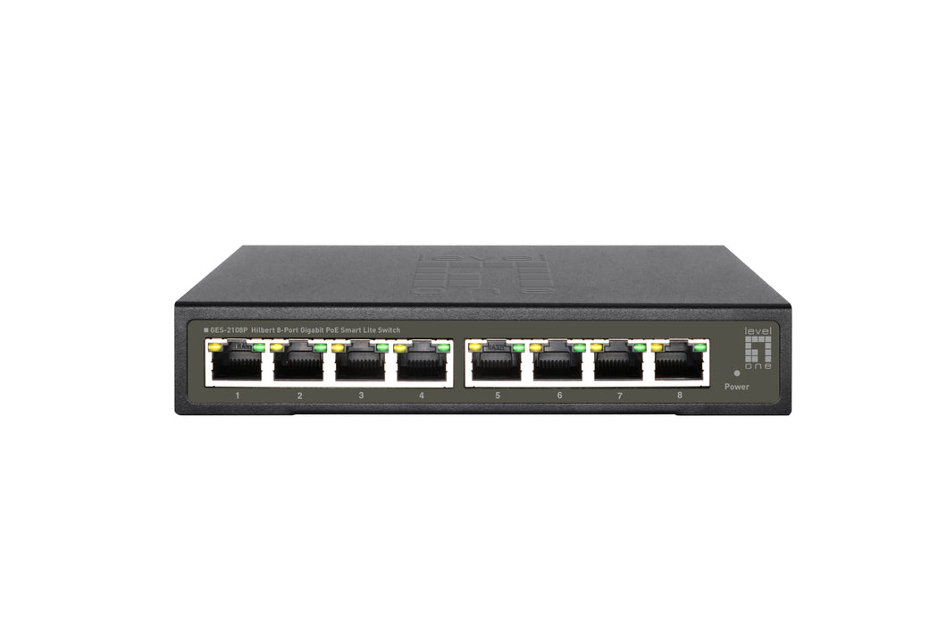 EAN 4015867229200 - LevelOne GES-2108P switch Gestionado L2 Gigabit Ethernet (10/100/1000) Energía sobre Ethernet (PoE) Negro imagen 1