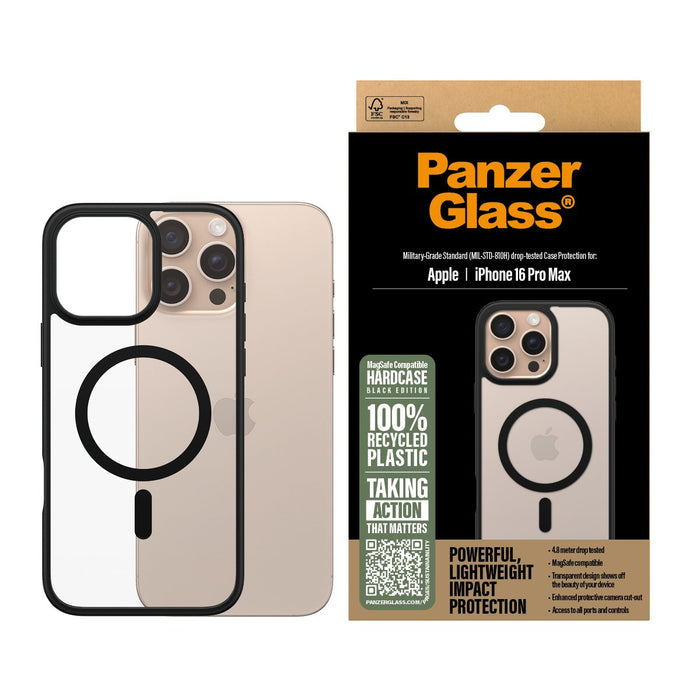 EAN 5715685003257 - PanzerGlass ® HardCase Transparent w. Black MagSafe & Frame iPhone 16 Pro Max funda para teléfono móvil N imagen 2