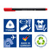 EAN 4007817140390 - Staedtler 334 C12 rotulador de punta fina Superfino Negro, Azul, Verde, Gris, Azul claro, Verde claro, Na imagen 4