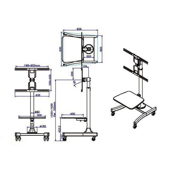 EAN 7611990114856 - VALUE LCD/TV Mobile Cart imagen 3