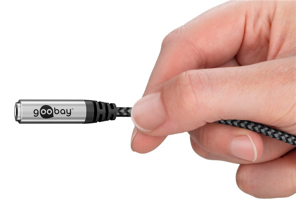 EAN 4040849745249 - Goobay 74524 cable de audio 0,15 m USB Type-C + 3.5mm Negro, Gris imagen 4