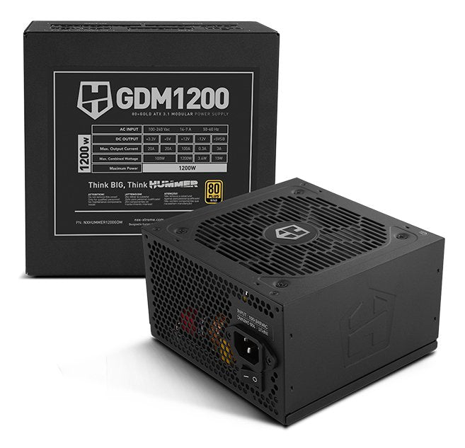 EAN 8436587976087 - NOX Hummer GDM 1200W GOLD unidad de fuente de alimentación 20+4 pin ATX ATX Negro imagen 9