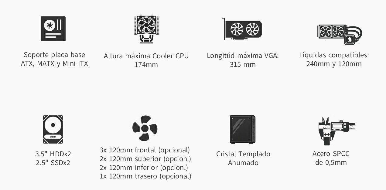 EAN 8436624423574 - CoolBox COO-CHA-GA700-0 carcasa de ordenador imagen 12