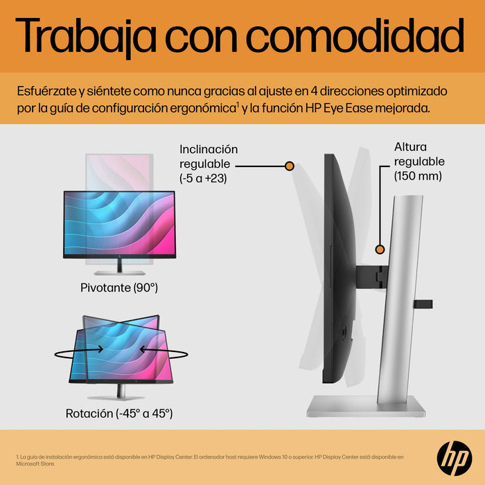 EAN 5715063139233 - HP E-Series E24 G5 FHD Monitor pantalla para PC 60,5 cm (23.8") 1920 x 1080 Pixeles Full HD LCD Plata, Ne imagen 7