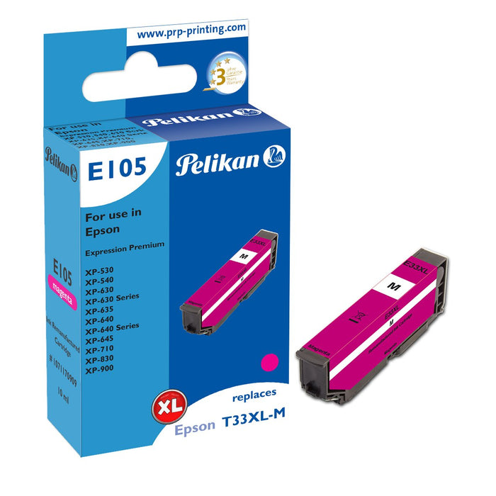 EAN 4018474709097 - Pelikan E105 cartucho de tinta 1 pieza(s) Compatible Alto rendimiento (XL) Magenta imagen 1