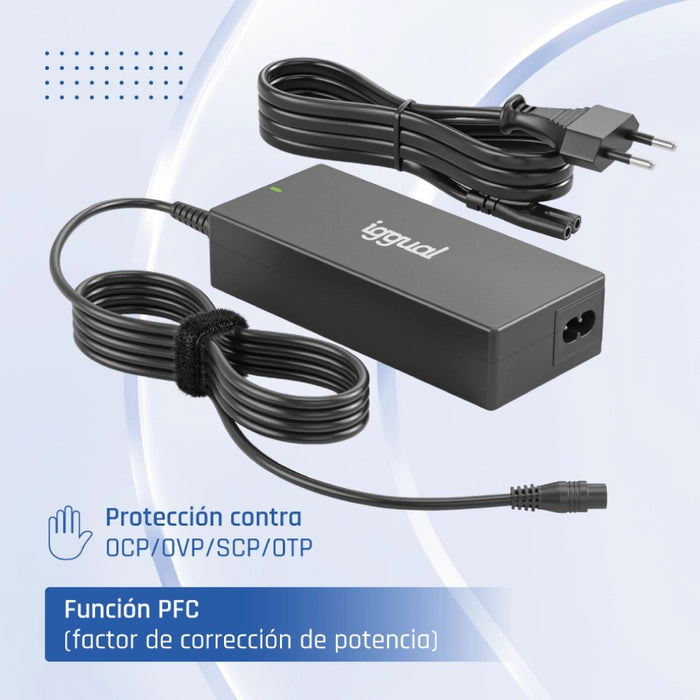 EAN 8435364320198 - iggual CUA-C-12T-90W adaptador e inversor de corriente Interior Negro imagen 6