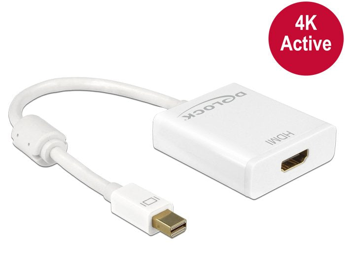 EAN 4043619626120 - DeLOCK 62612 adaptador de cable de vídeo 0,2 m Mini DisplayPort HDMI tipo A (Estándar) Blanco imagen 2