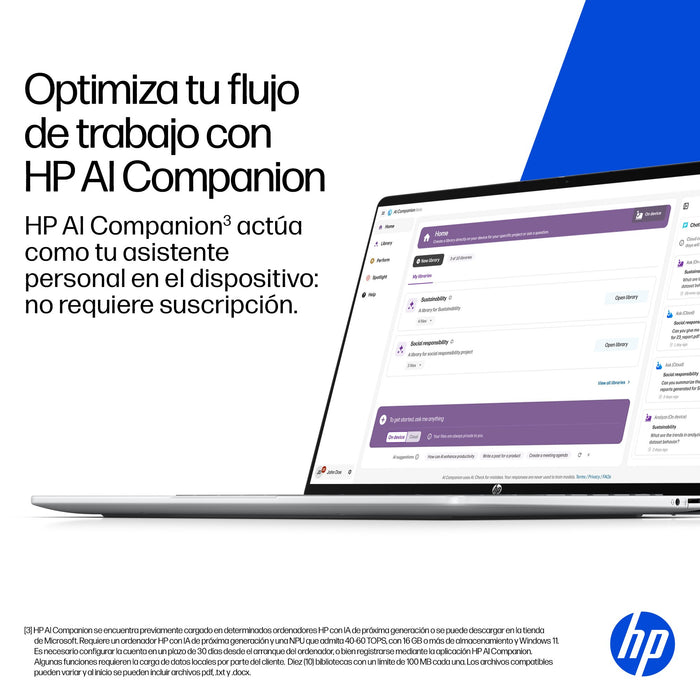 EAN 199251867156 - HP OmniBook 5 NGAI OmniBook 5 Next Gen AI 14-he0005ns Copilot+ PC Snapdragon X1P-42-100 Portátil 35,6 cm ( imagen 9