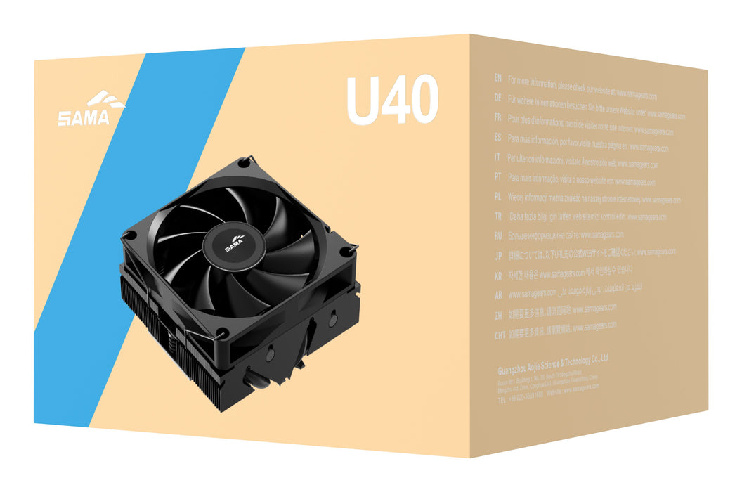 EAN 6930788487189 - SAMA Gears U40 Procesador Refrigerador de aire 9 cm Negro 1 pieza(s) imagen 8