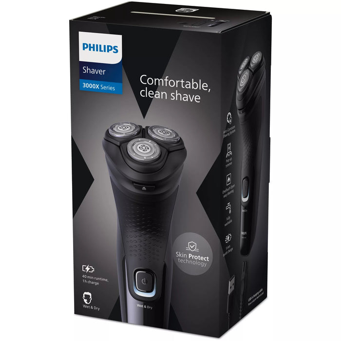 EAN 8720689018920 - Philips X3001/00 afeitadora Máquina de afeitar de rotación Recortadora Negro imagen 3