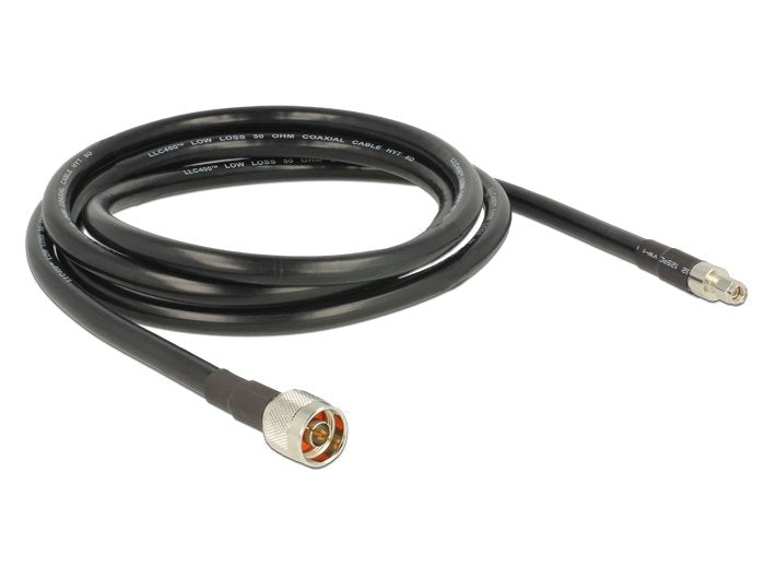 EAN 4043619130207 - DeLOCK 2m, N/RP-SMA cable coaxial CFD400, LLC400 Negro imagen 2