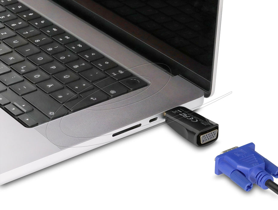 EAN 4043619610822 - DeLOCK 61082 cambiador de género para cable HDMI VGA Negro imagen 2
