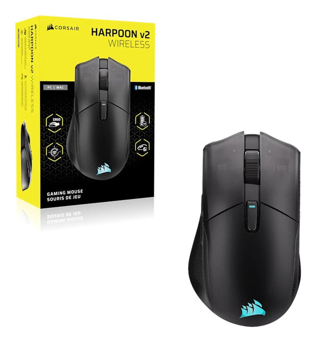 EAN 840440499909 - Corsair HARPOON v2 ratón Juego Ambidextro Bluetooth + USB Type-C Óptico imagen 2