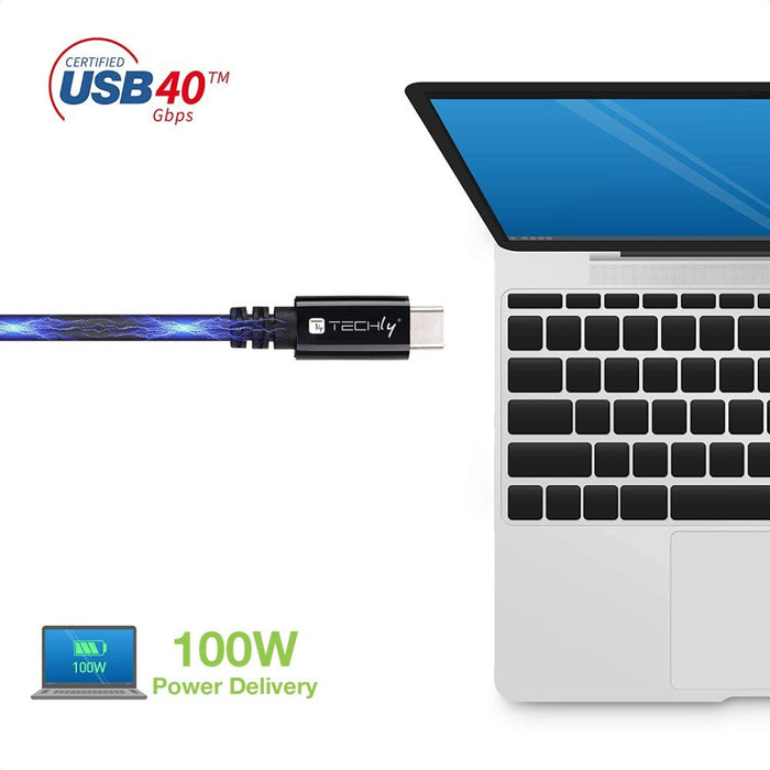 EAN 8059018362602 - Techly ICOC MUSB40-CMCM08 cable USB USB4 Gen 3x2 0,8 m USB C 40 Gbit/s 100 W Negro imagen 7
