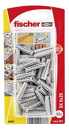 EAN 4006209908877 - Fischer 090887 clavija 50 pieza(s) Plástico Alrededor imagen 1