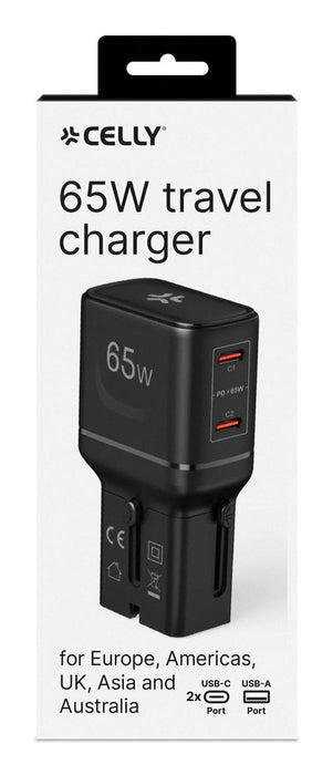 EAN 8021735224556 - Celly MULTIPLUGSL65W cargador de dispositivo móvil Auriculares, Smartphone, Tableta Negro Corriente alter imagen 6