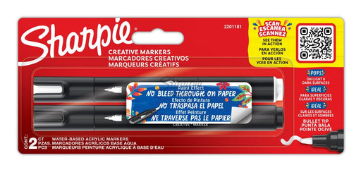 EAN 3026982011817 - Sharpie 2201181 marcador 2 pieza(s) Punta redonda Negro, Blanco imagen 1