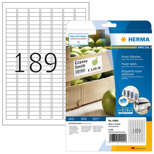EAN 4008705109000 - HERMA 10900 etiqueta de impresora Blanco Etiqueta para impresora autoadhesiva imagen 1