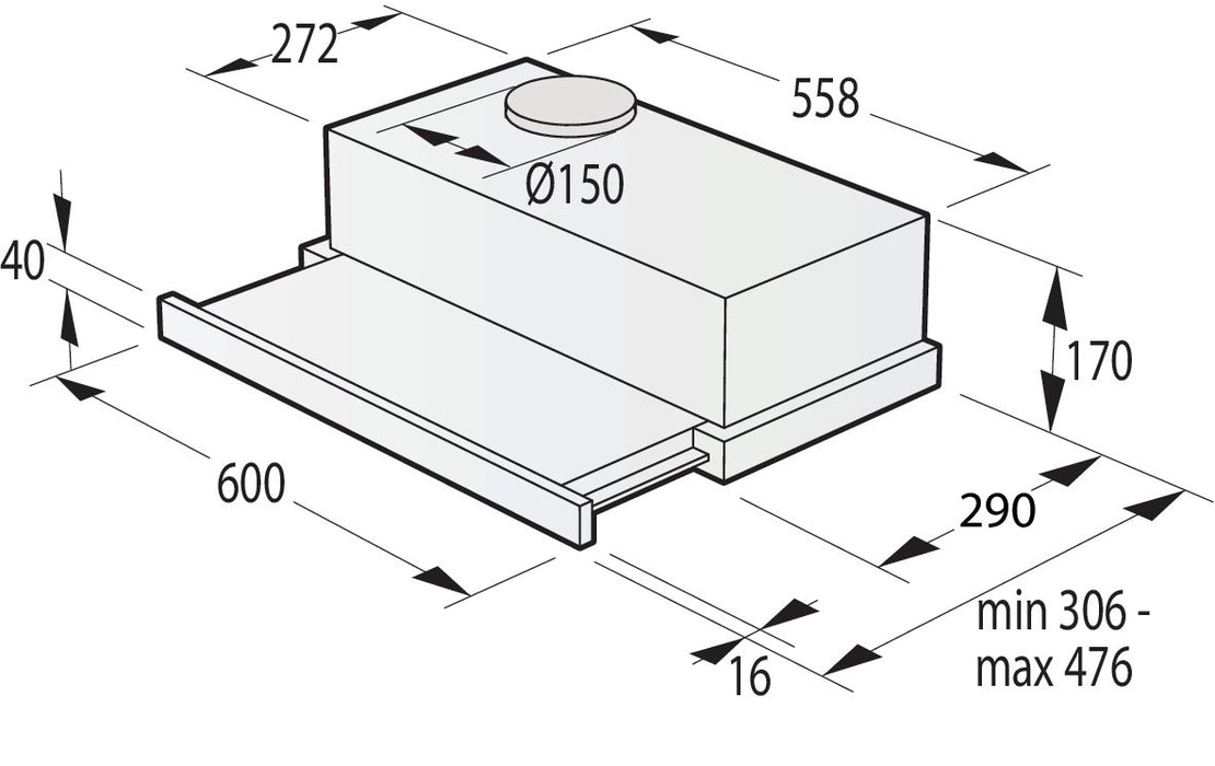 EAN 3838782388484 - Gorenje TH64E4BG Semintegrada (extraíble) Negro 450 m³/h imagen 7